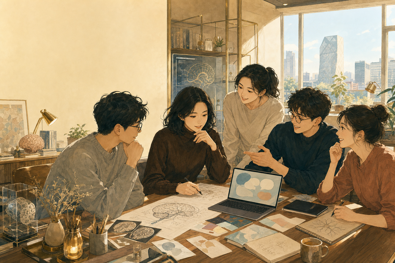 Dear Lera 跨学科创始团队品牌概念插画